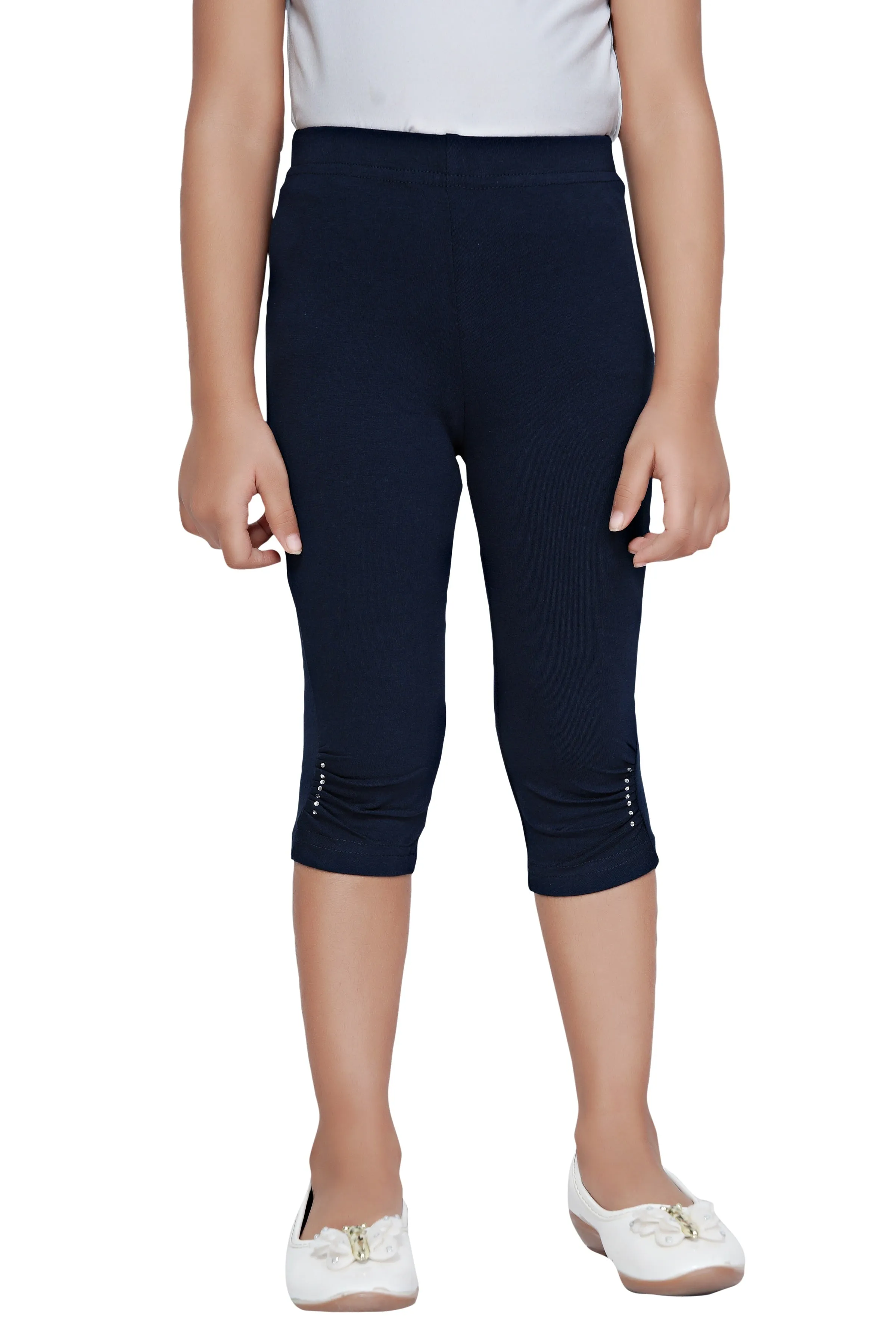 Tiny Girl Navy 3/4th Slim Fit Leggings