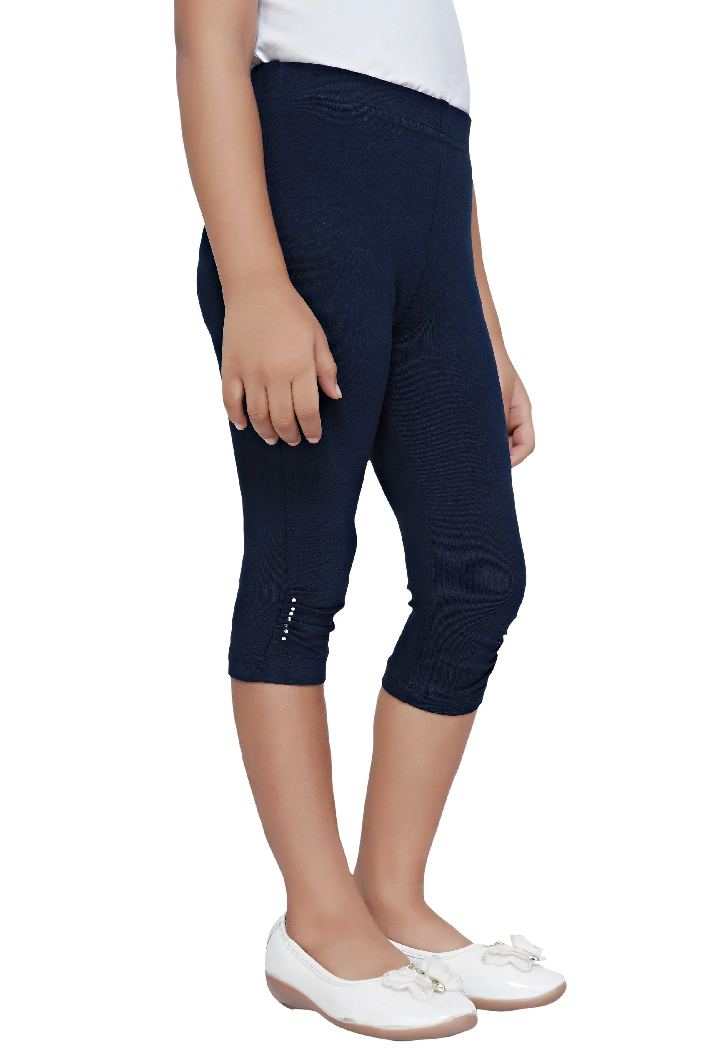 Tiny Girl Navy 3/4th Slim Fit Leggings