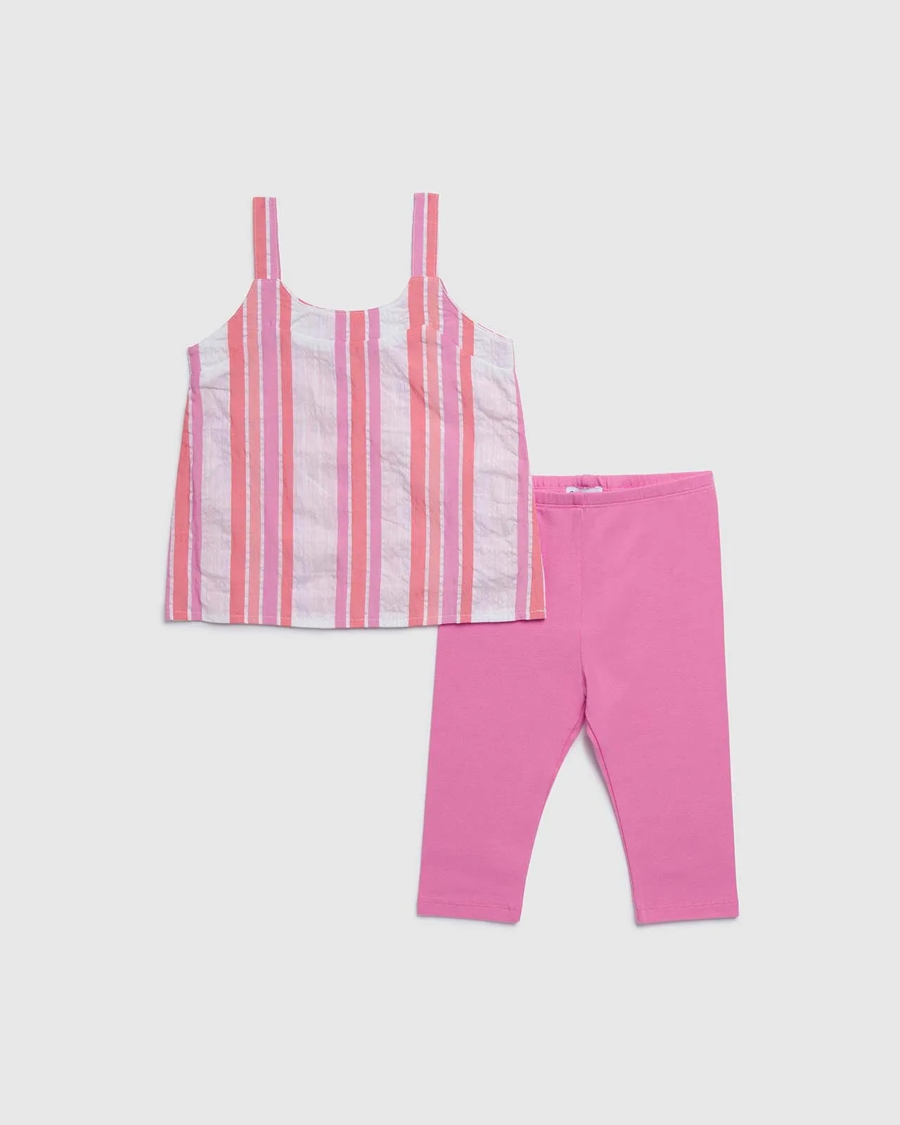 Toddler Girls Watermelon Stripe Tank Set