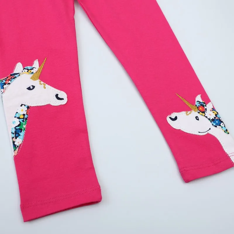 Toddler/Kid Girl's Red Animal Design Cotton Leggings