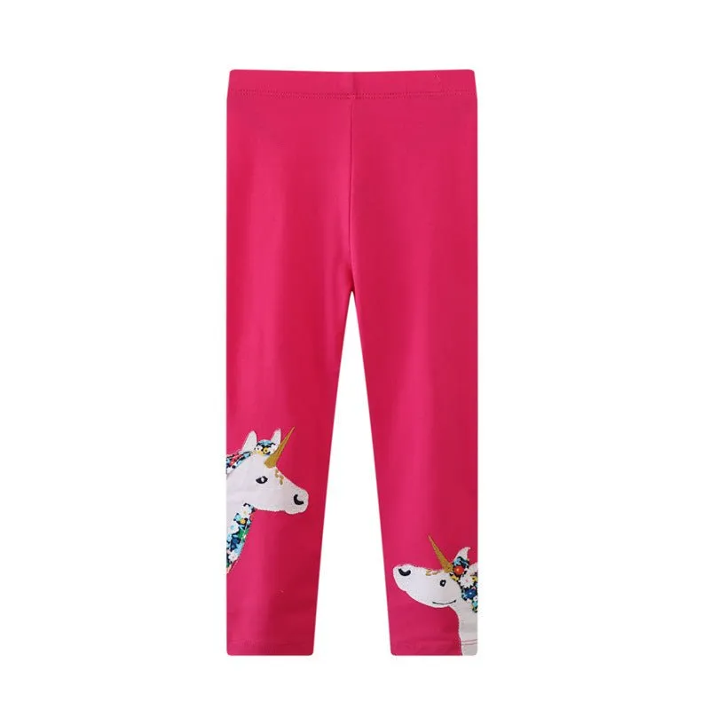 Toddler/Kid Girl's Red Animal Design Cotton Leggings