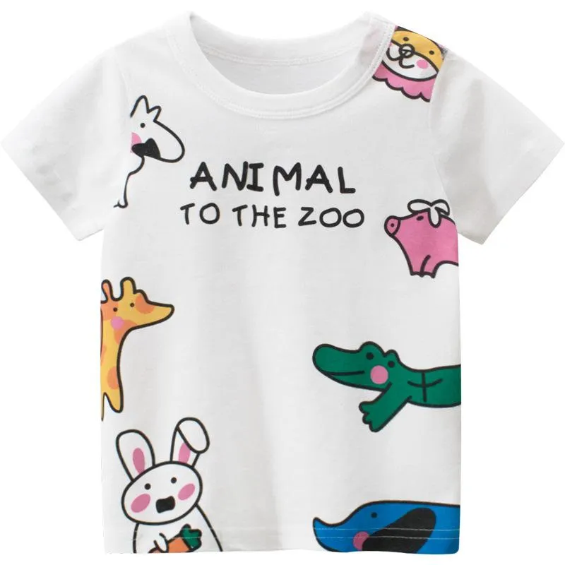 Toddler/Kid "Animal To The Zoo" Print T-shirt