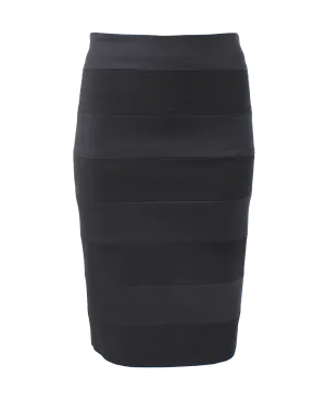 Tonal Stripe Pencil Skirt