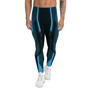 Tron-Inspired High-Performance Men's Active Leggings