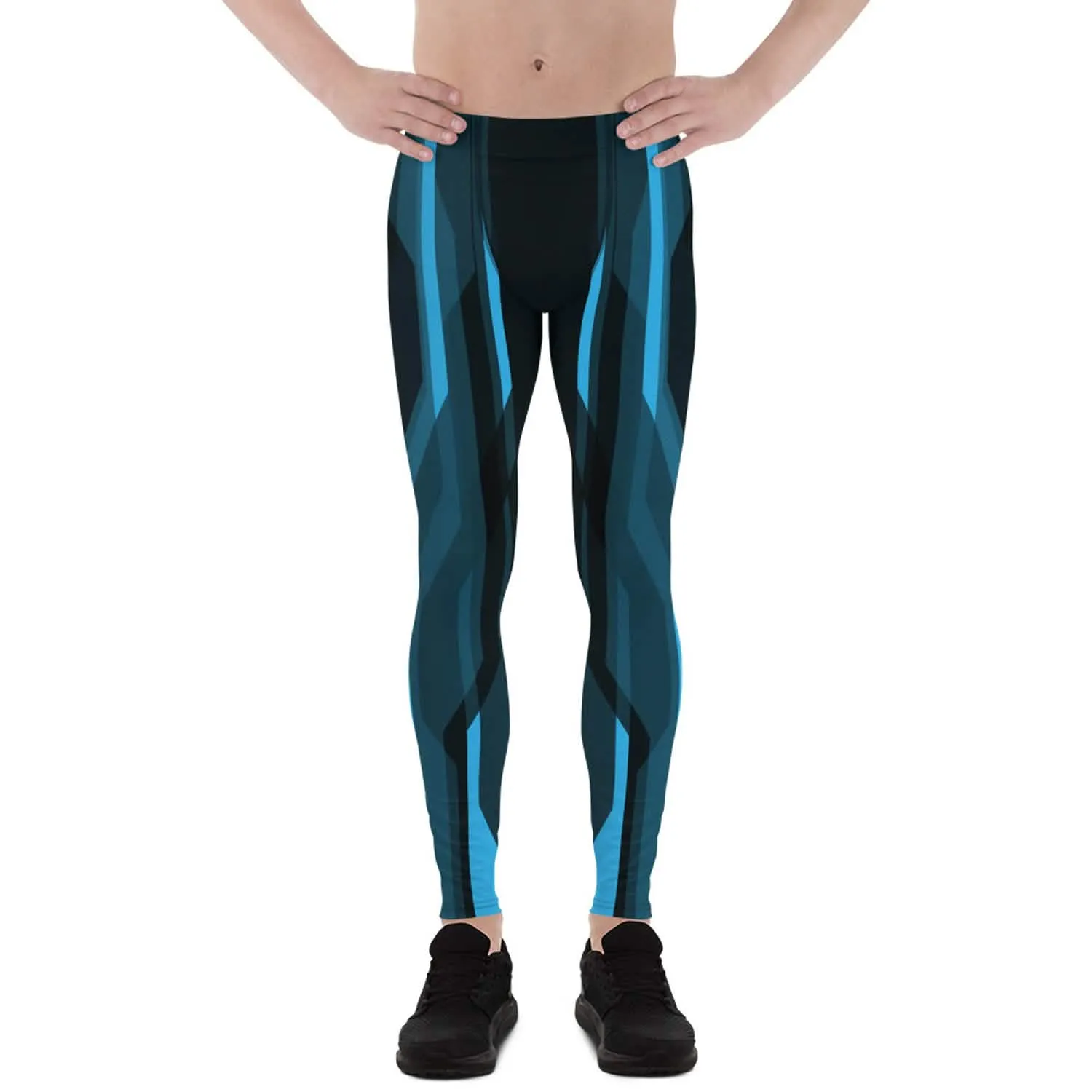 Tron-Inspired High-Performance Men's Active Leggings