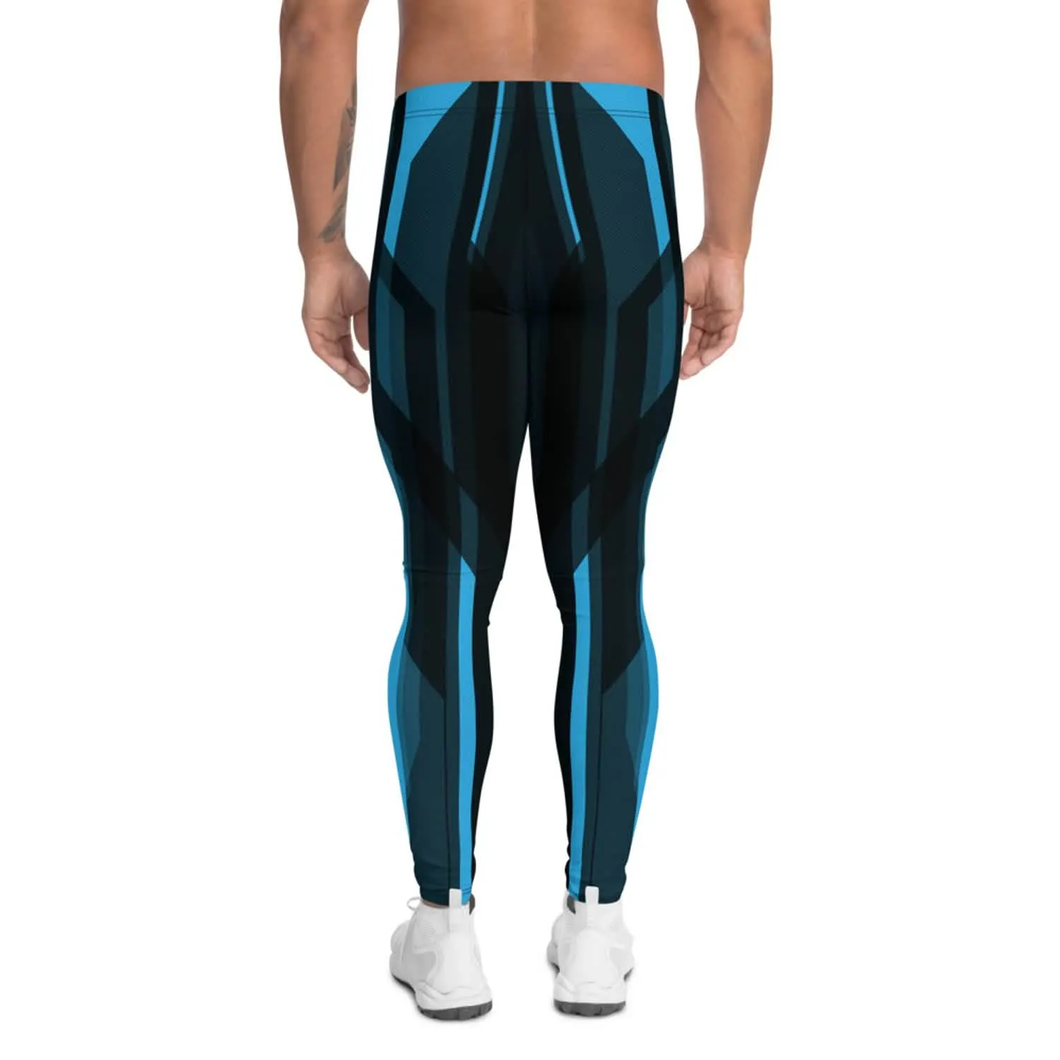 Tron-Inspired High-Performance Men's Active Leggings