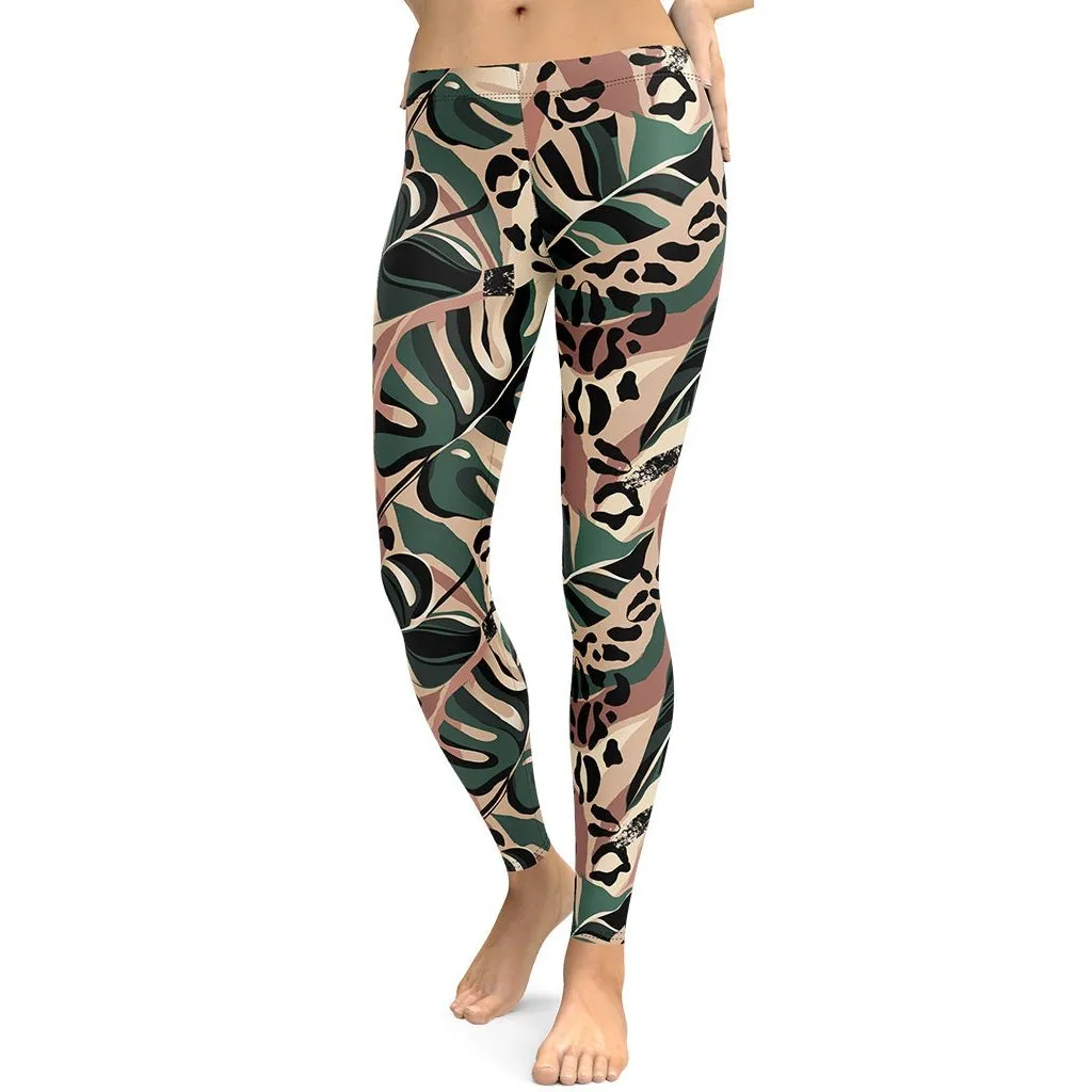 Tropical Leopard Leggings