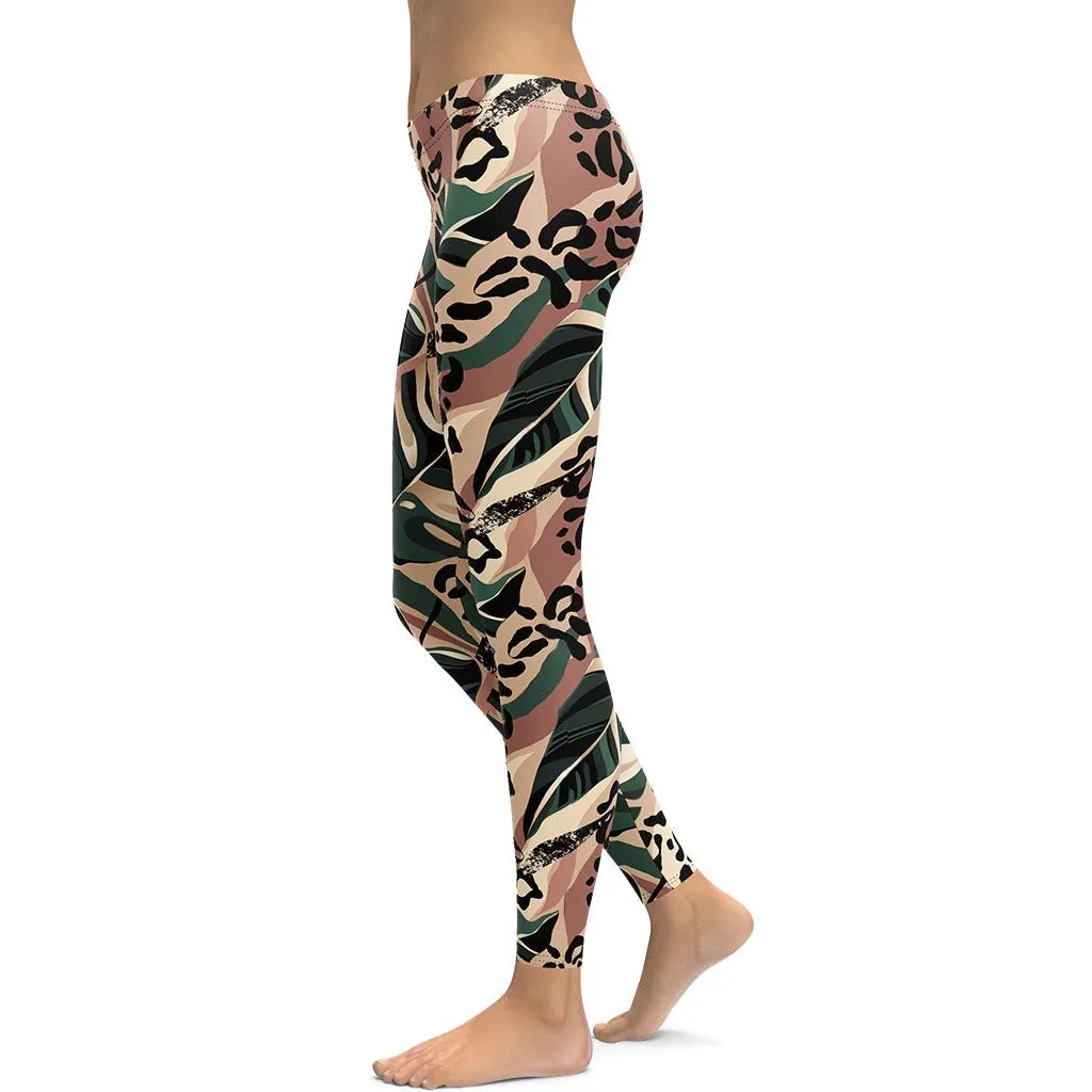 Tropical Leopard Leggings