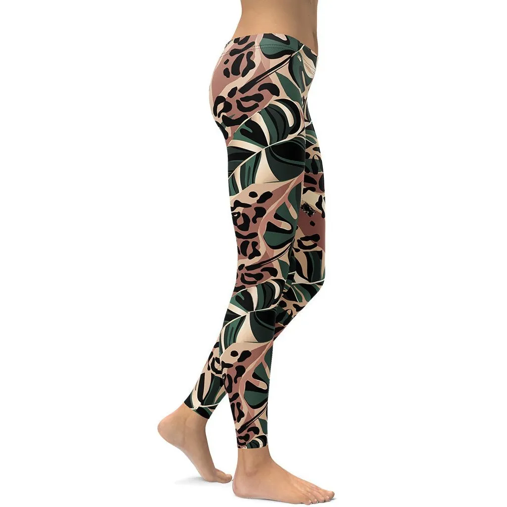 Tropical Leopard Leggings