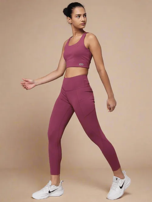 Tulip Wood High Impact Action Bra & Aura Leggings