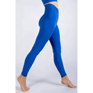 V Waist Full Length Leggings Royal