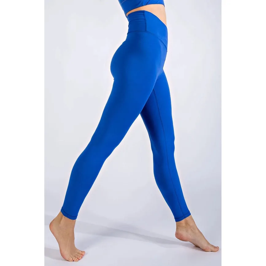 V Waist Full Length Leggings Royal