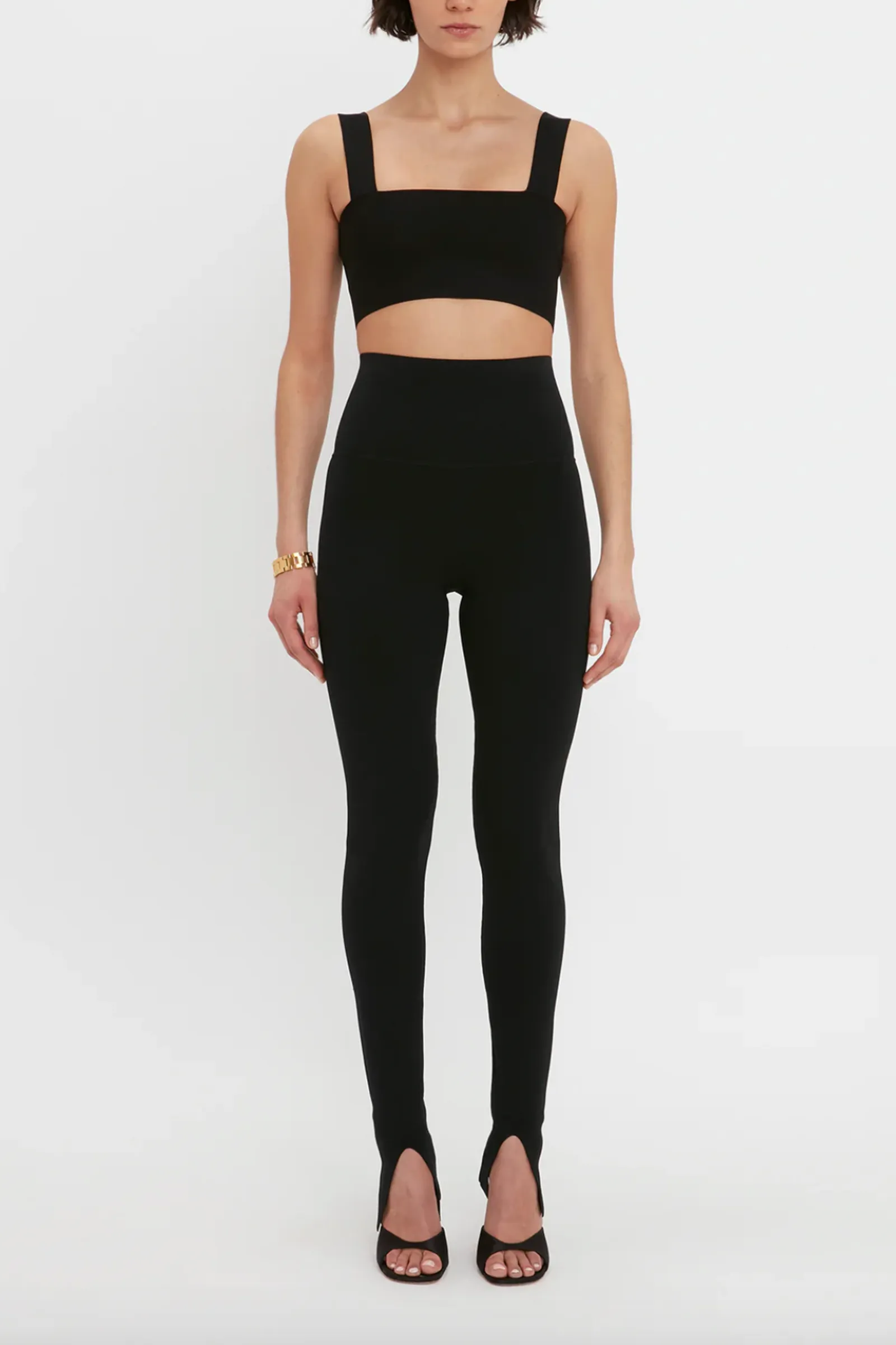 VB Body Split Front Leggings In Black