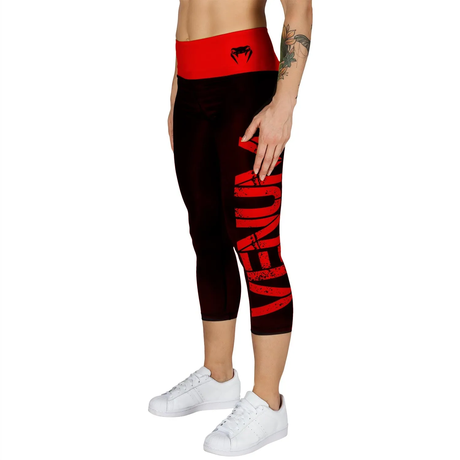 Venum Power Cropped Leggings - Black/Red