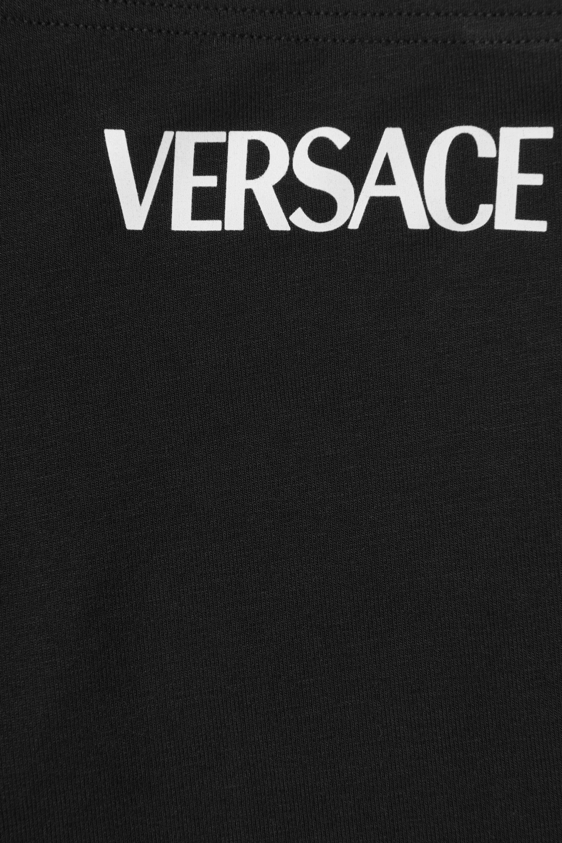 Versace Girls Cotton Jersey Medusa Logo Leggings