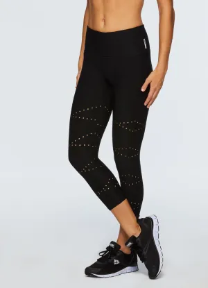 Vortex Pin Hole Cropped Yoga Leggings