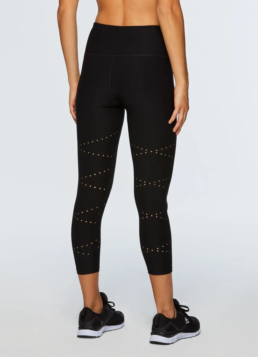 Vortex Pin Hole Cropped Yoga Leggings