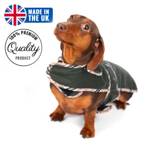 Walksters Dachshund Premium Wax Coat in Khaki