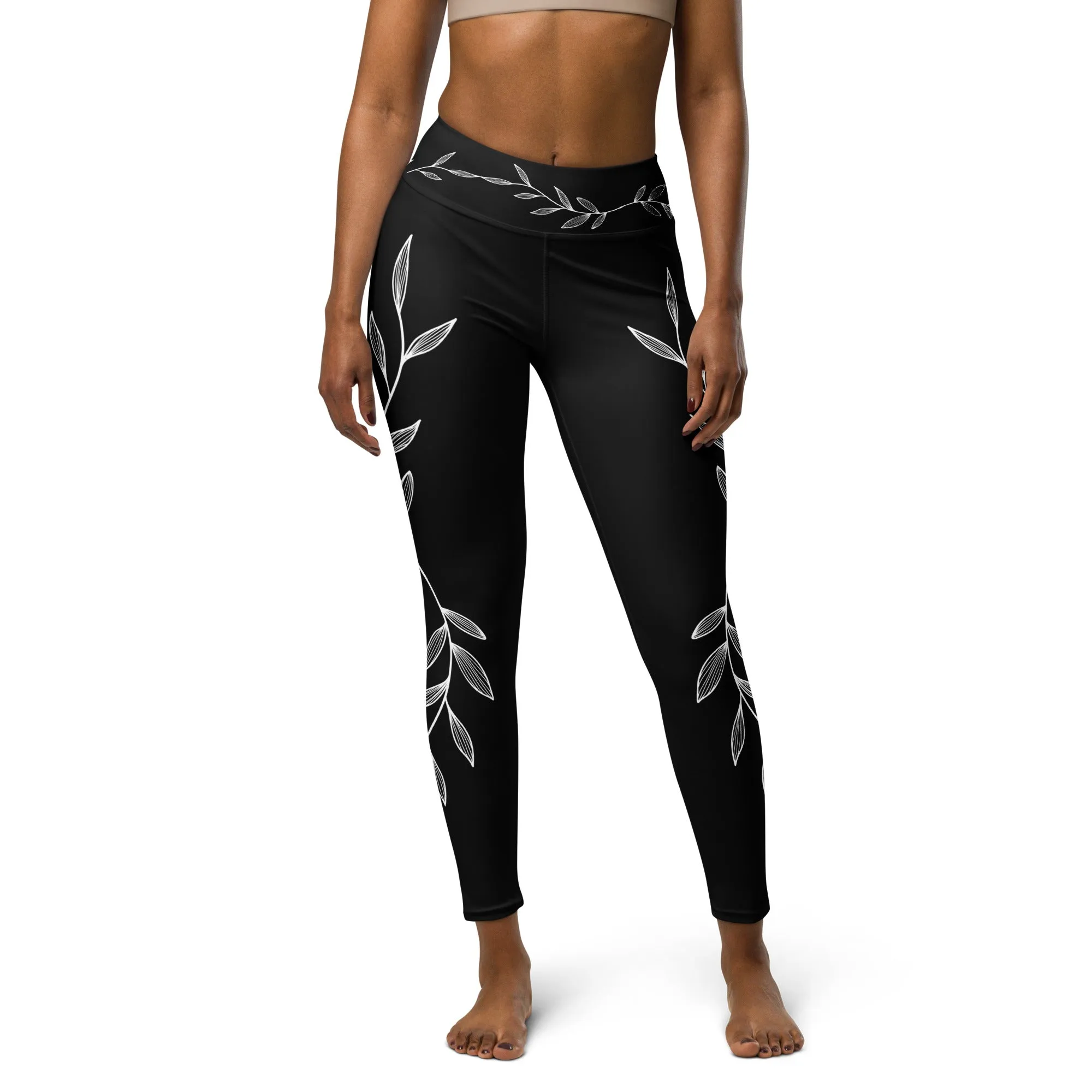 Whispering Willow Black Leggings