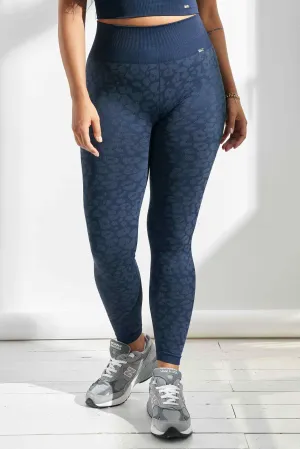 Wild Legging Leopard Blue Ink