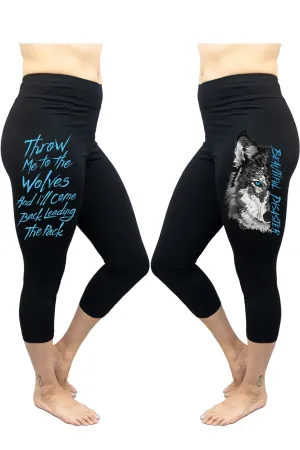 Wolf Capri Leggings