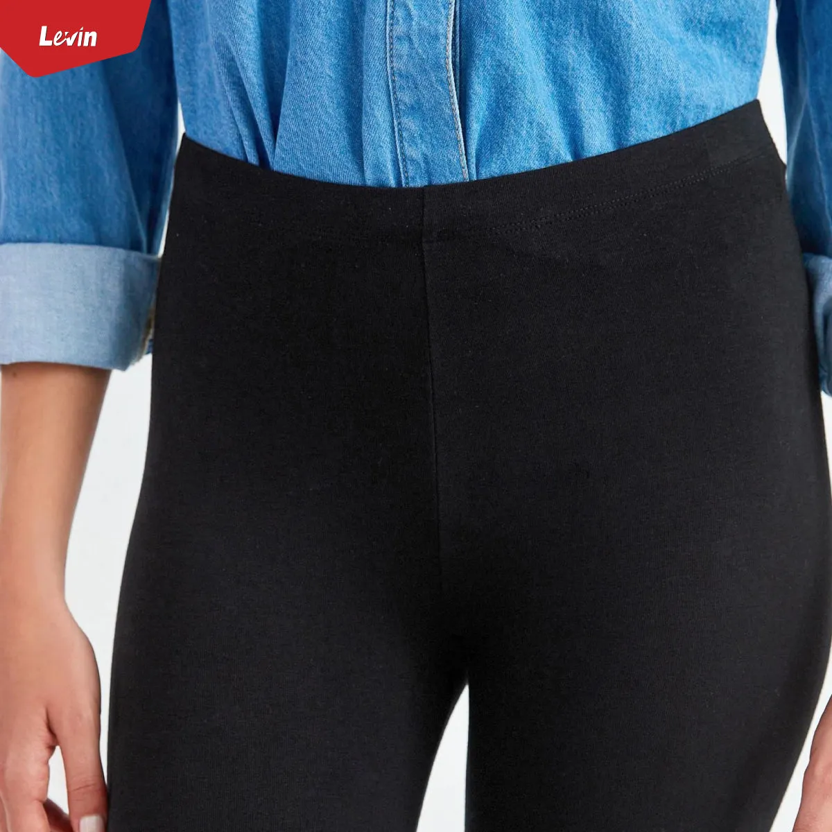 Women Basic Cotton Cropped Length Leggings