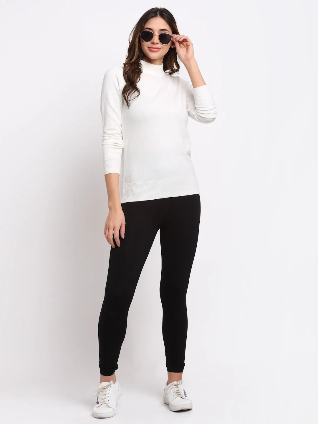 Women Black Solid Legging