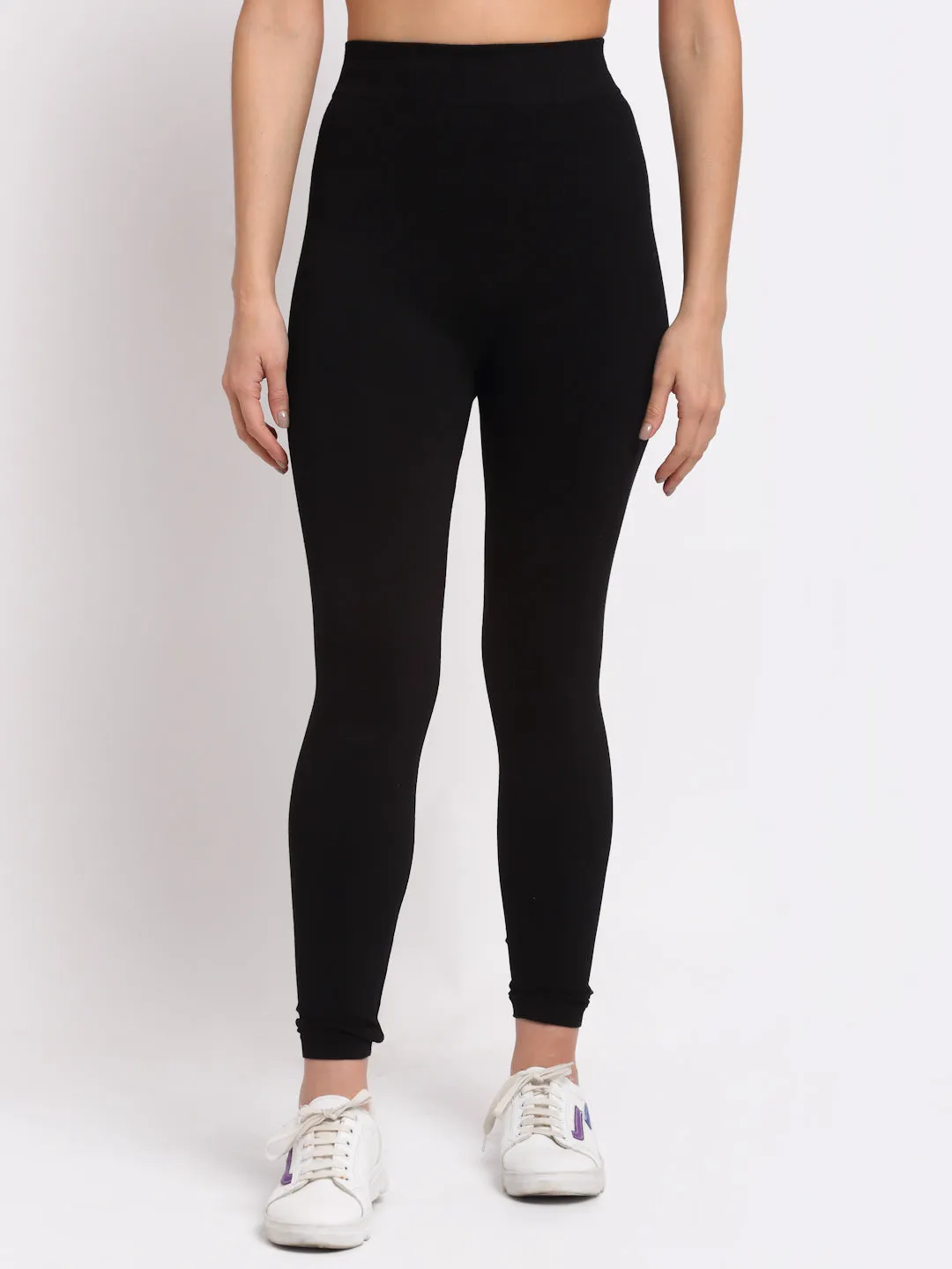 Women Black Solid Legging