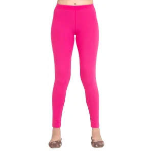 Women Dark Fuscia Breathable Long Length Legging