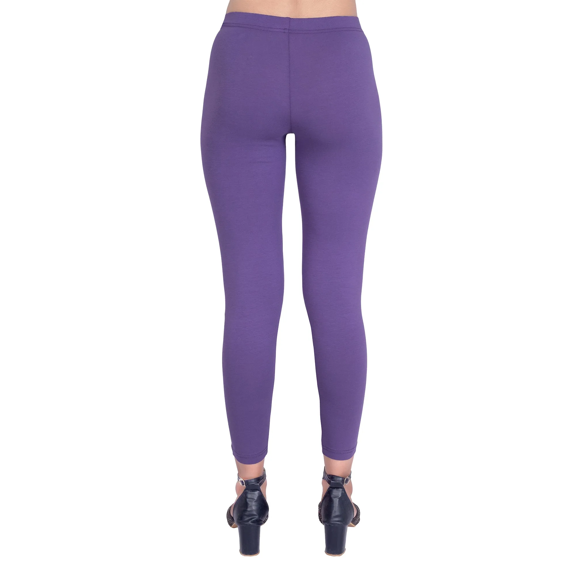 Women Dark Voilet Ankle Length Legging