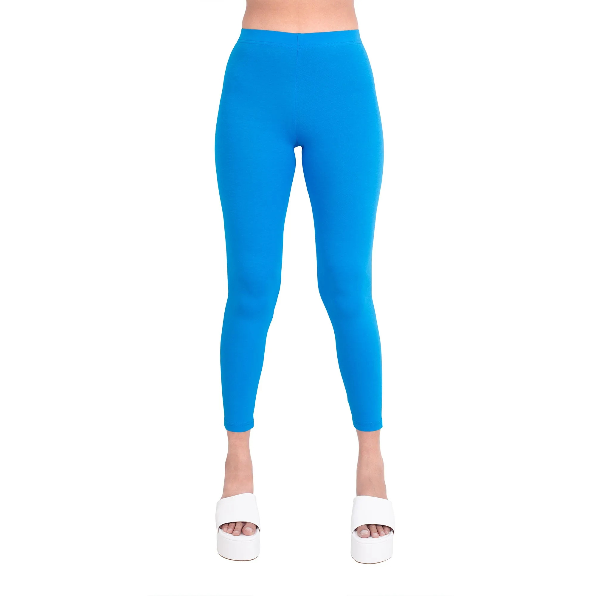 Women French Blue Ankle Length Legging