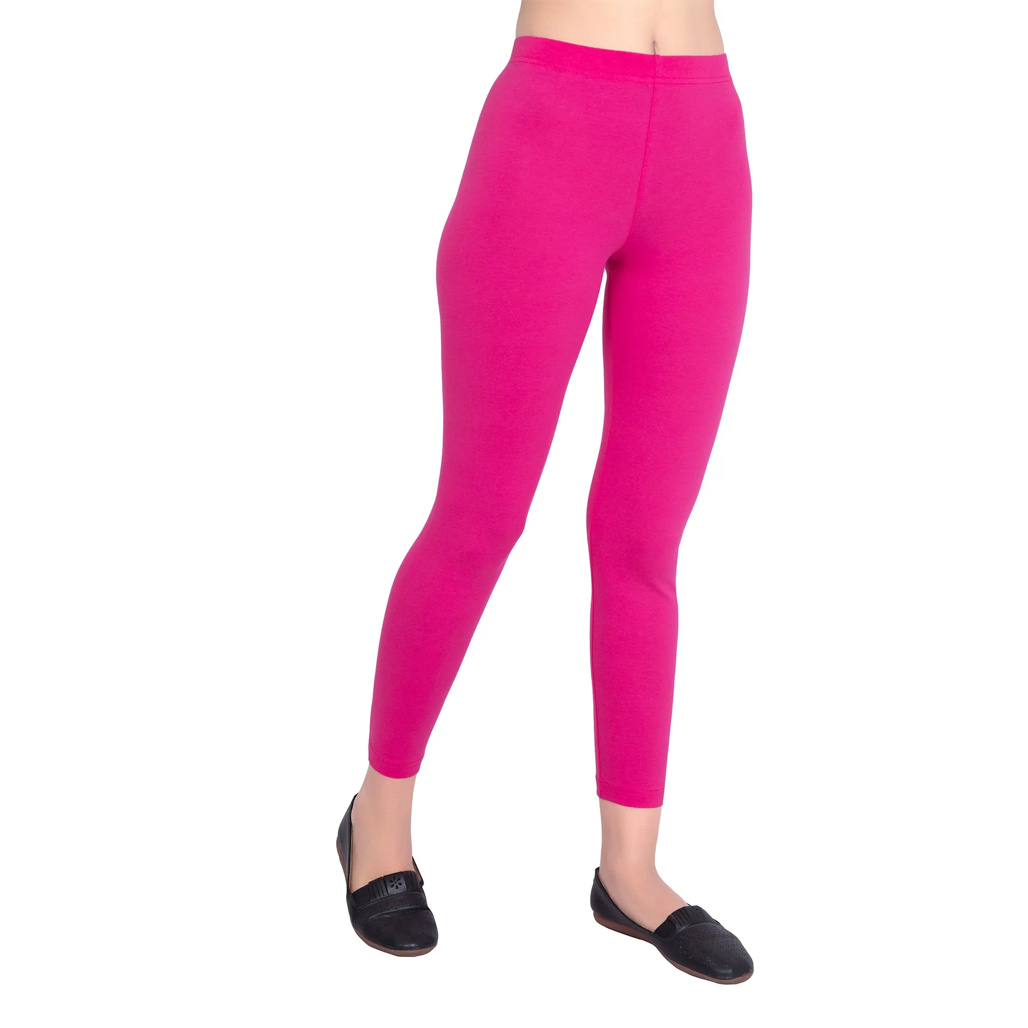 Women Fuchsia Ankle Length Legging