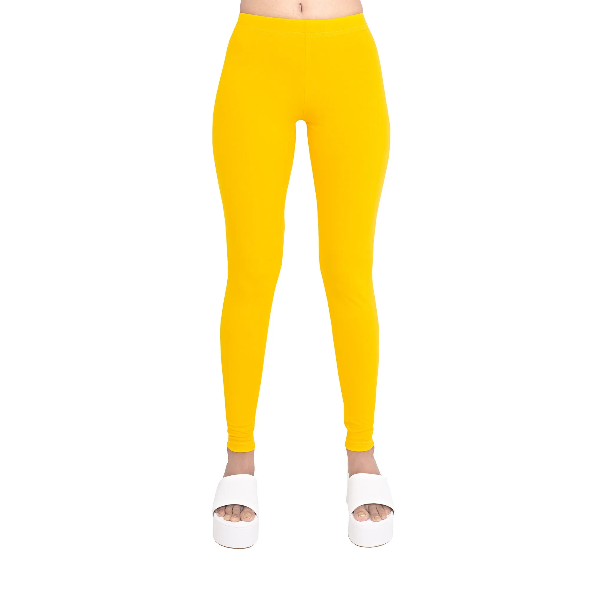 Women Gold Breathable Long Length Legging