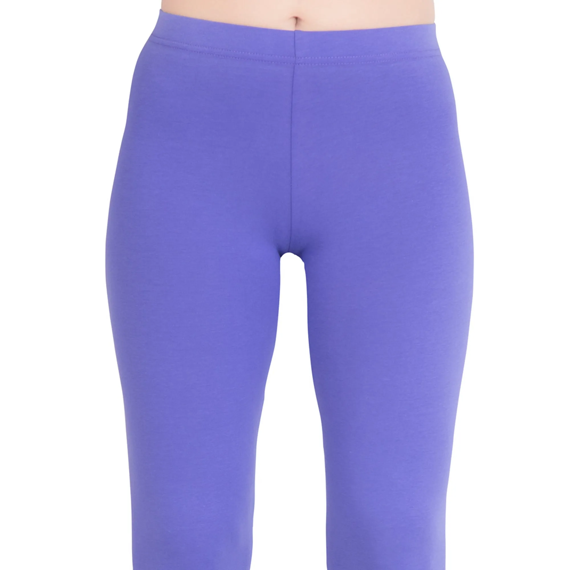 Women Purple Breathable Long Length Legging