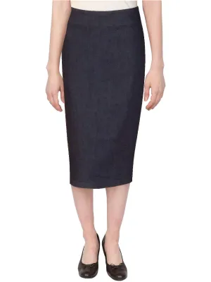 Women's Below The Knee Stretch Denim Pencil Skirt