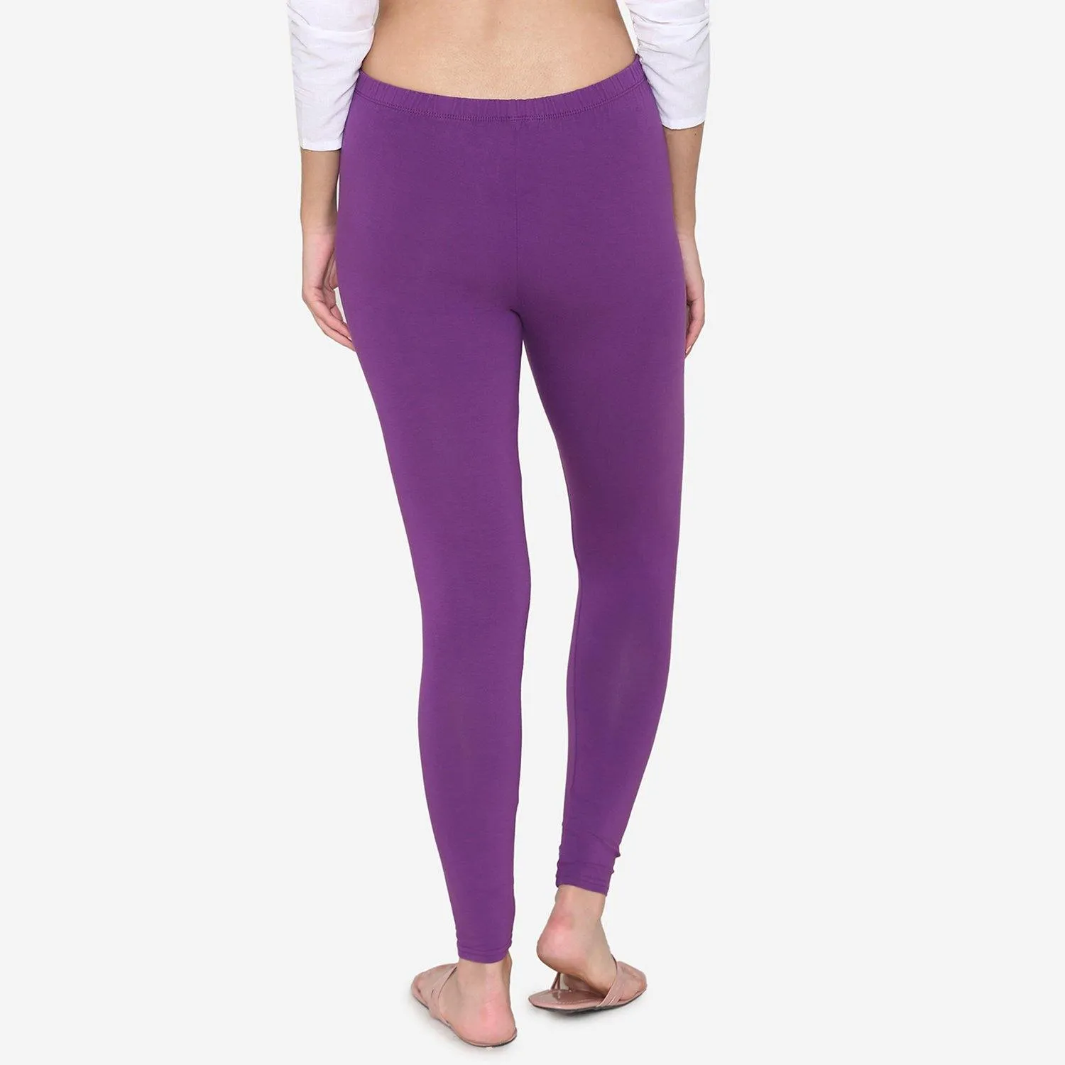 Women's Cotton Ankle leggings (Free Size) - Imperial Purple