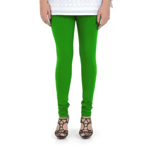 Women's Cotton Churidar leggings (Free Size) - Parsley Green