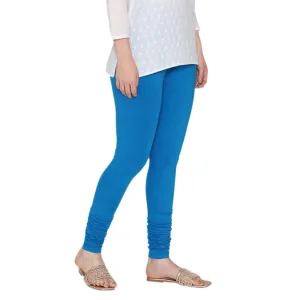 Women's Cotton Churidar leggings (Free Size) -Turquoise