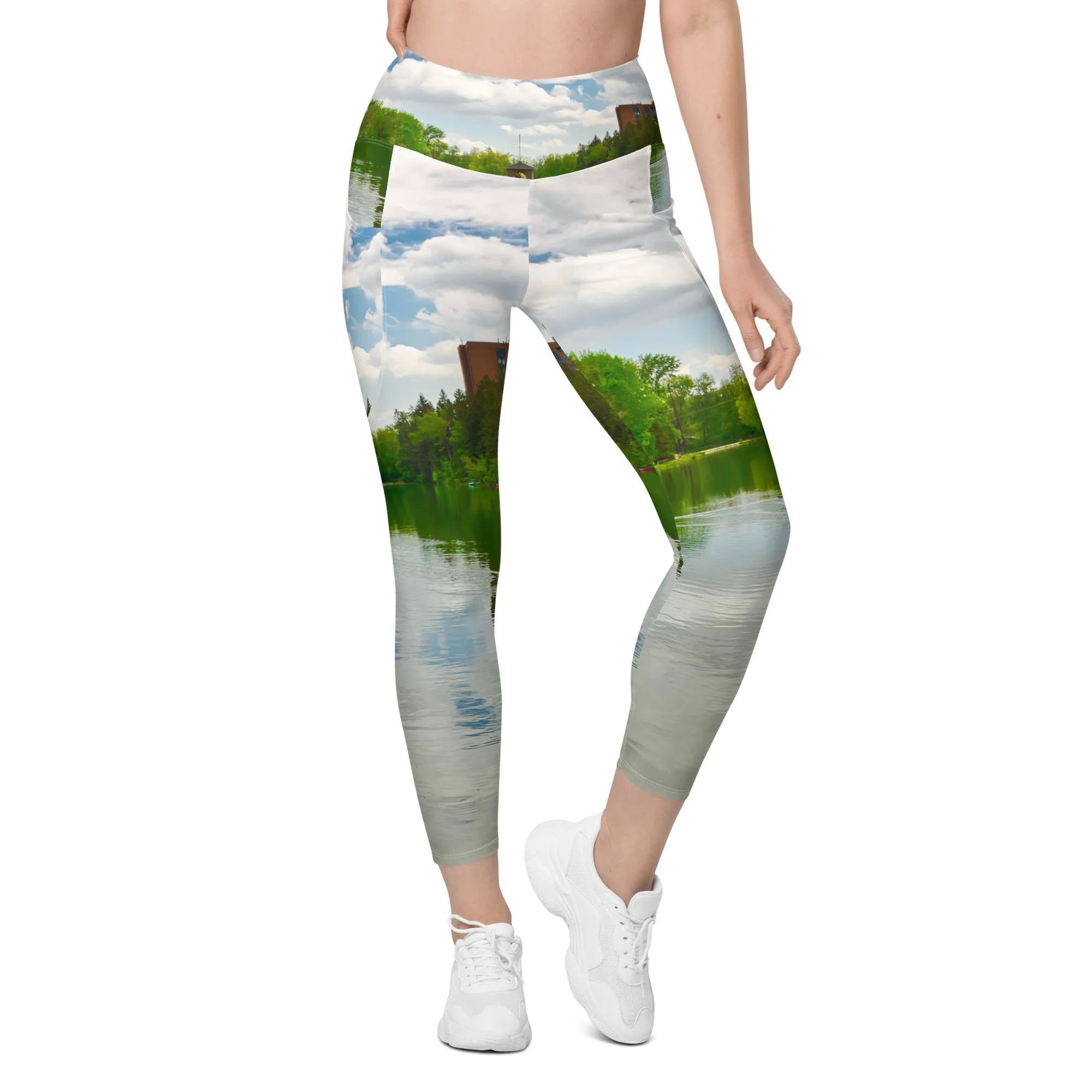 Women's Leggings with Pockets - Bowness Park Lagoon