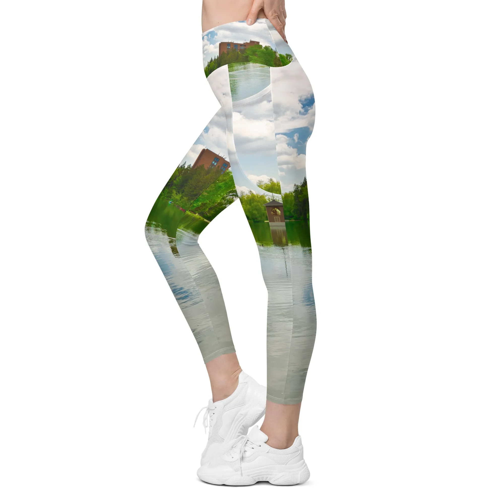 Women's Leggings with Pockets - Bowness Park Lagoon