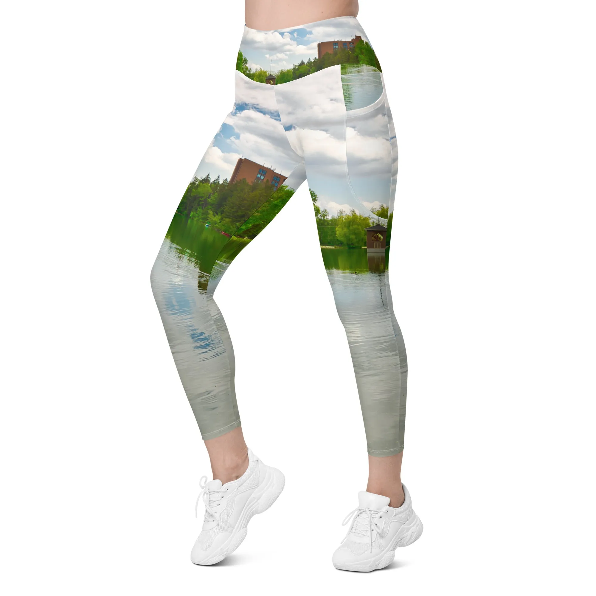 Women's Leggings with Pockets - Bowness Park Lagoon