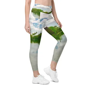 Women's Leggings with Pockets - Bowness Park Lagoon