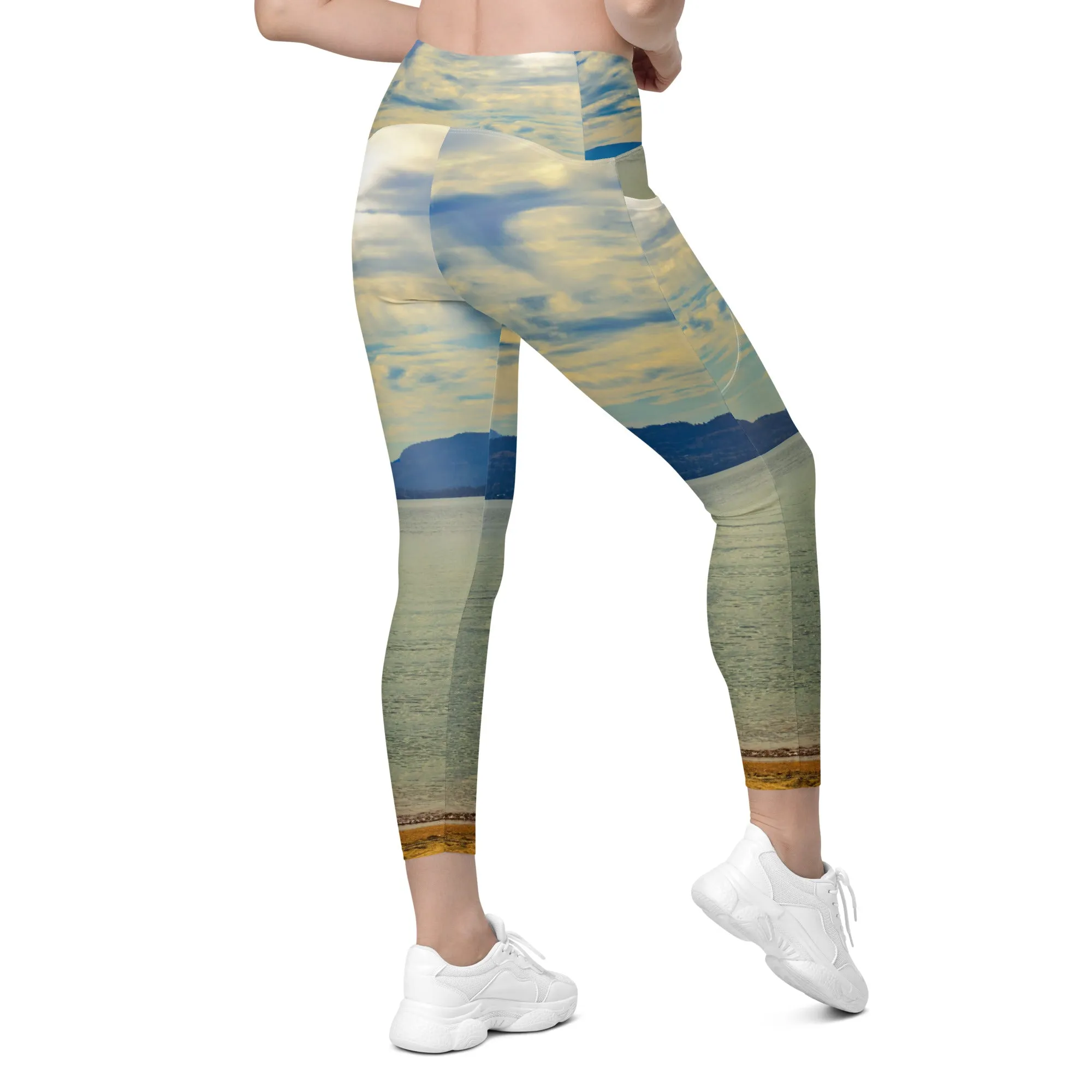 Women's Leggings with Pockets - Penticton Skaha Lake