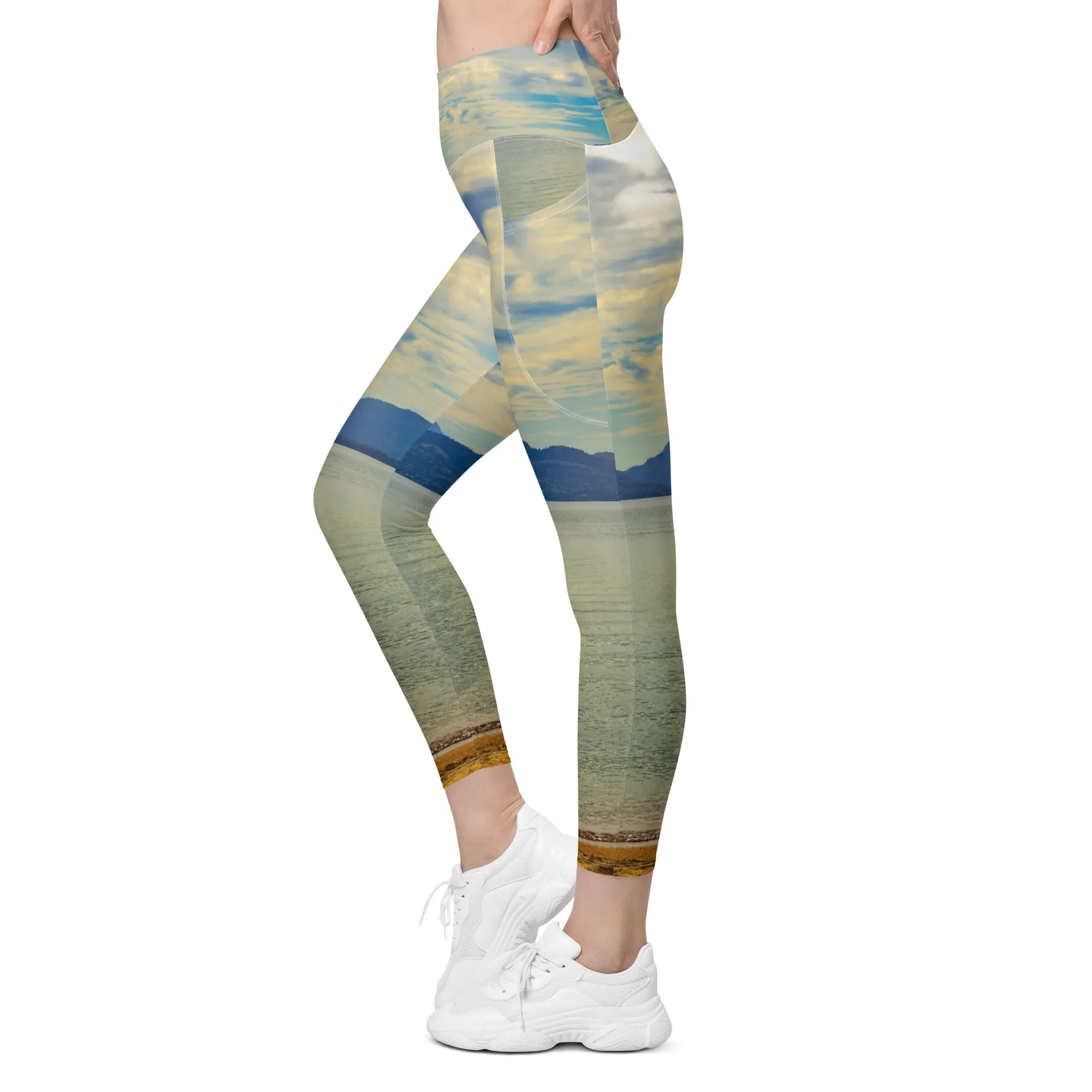 Women's Leggings with Pockets - Penticton Skaha Lake