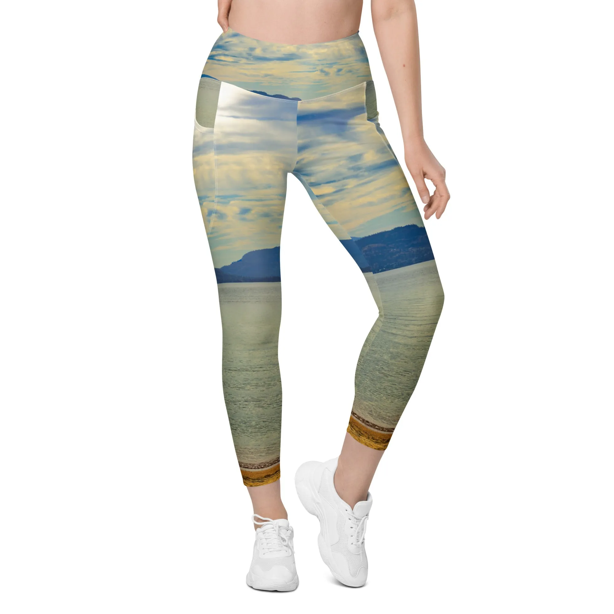 Women's Leggings with Pockets - Penticton Skaha Lake