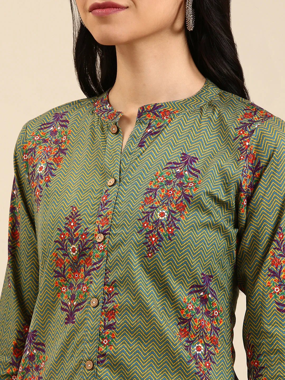 Women's Multicolour Printed Straight Kurta