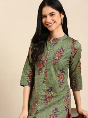 Women's Multicolour Printed Straight Kurta