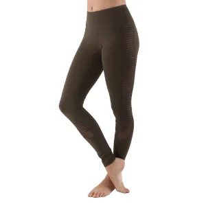 Women's Poly Active Long Yoga Compression Leggings - Olive