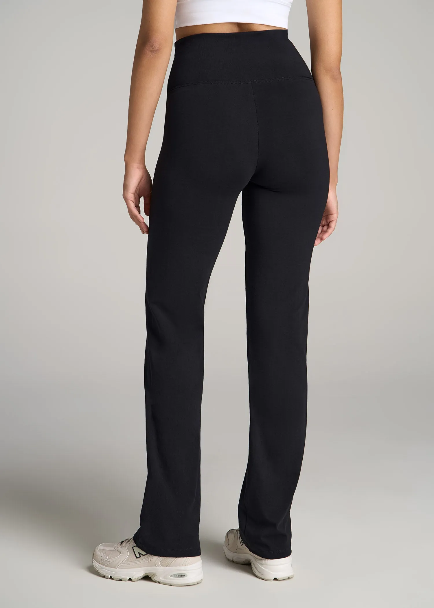 Women's Straight Leg Cotton Legging in Black