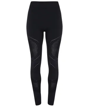 Womens TriDri® seamless 3D fit multi-sport reveal leggings | Black